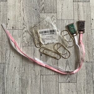 Pink and Gold Ribbon Bookmarks